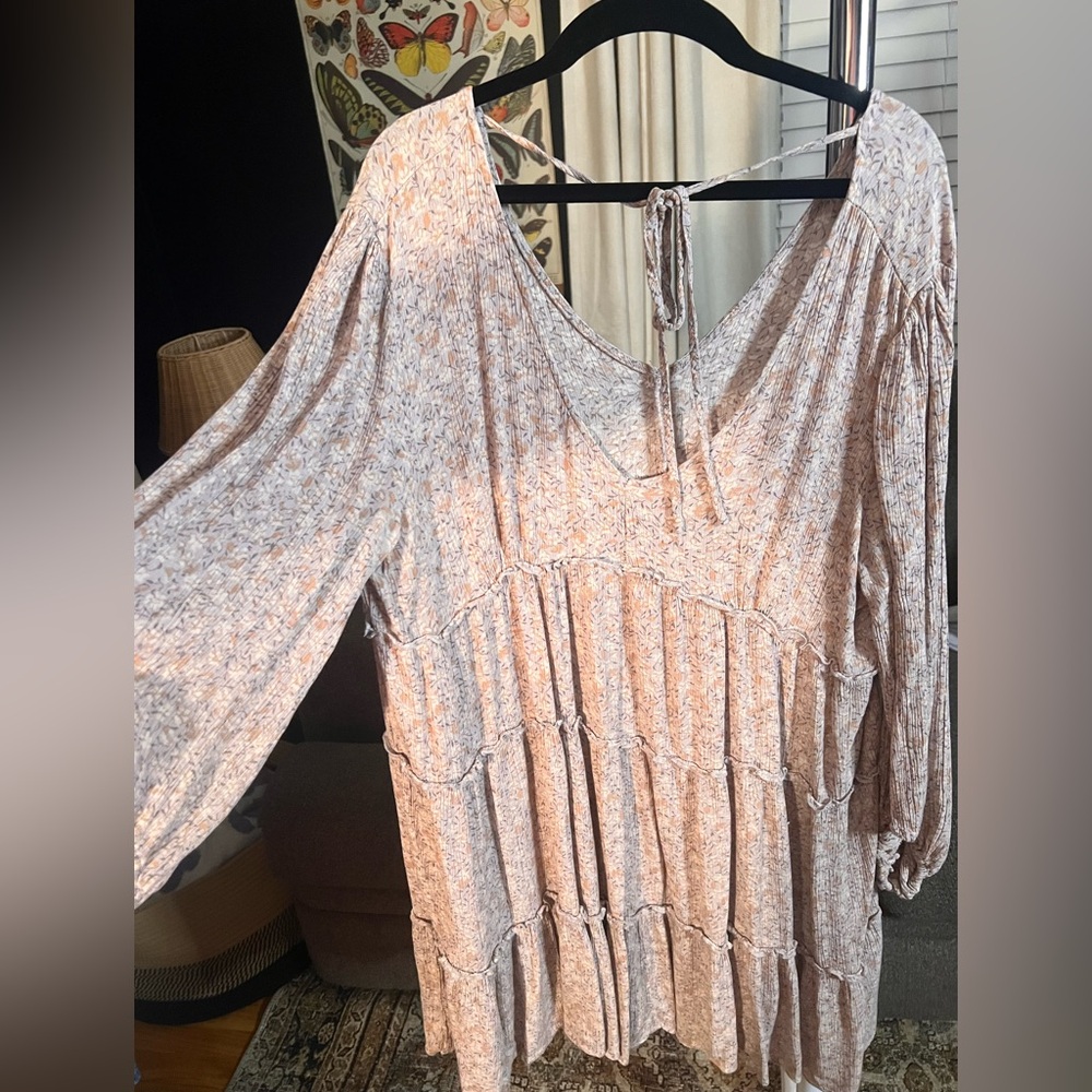 NWOT Oddi Pink Smocked Midi Sundress
